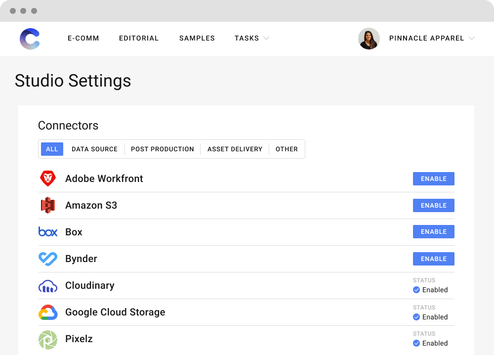 reatilers-studio-settings